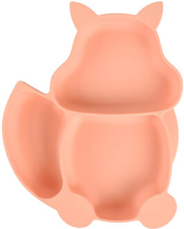 Siliconen Baby en Kind Bord - Zuignap Bord - Zalm Roze Vosje