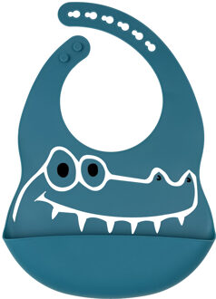 Siliconen - Baby Slabbetje - Jungle Serie - Krokodil Multi