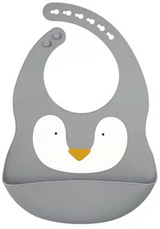 Siliconen - Baby Slabbetje - Jungle Serie - Pinguin Multi