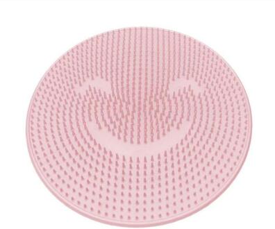 Siliconen Bad Massage Kussen Borstel Voor Luie Wassen Voeten Schoon Dode Huid Badkamer Artefact Rugkussen Douche Voet 31Cm ronde roze