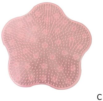 Siliconen Bad Massage Kussen Borstel Voor Luie Wassen Voeten Schoon Dode Huid Badkamer Artefact Rugkussen Douche Voet Schoon Borstels Rood