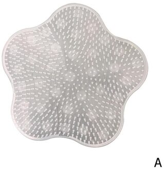 Siliconen Bad Massage Kussen Borstel Voor Luie Wassen Voeten Schoon Dode Huid Badkamer Artefact Rugkussen Douche Voet Schoon Borstels wit