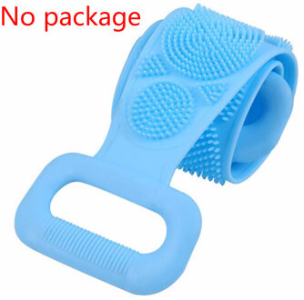 Siliconen Badhanddoek Wrijven Terug Exfoliërende Dode Huid Body Massage Borstel Bad Borstel Wrijven Handdoek Douche Cleaner Badkamer Gereedschap blauw nee package
