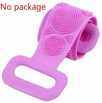 Siliconen Badhanddoek Wrijven Terug Exfoliërende Dode Huid Body Massage Borstel Bad Borstel Wrijven Handdoek Douche Cleaner Badkamer Gereedschap paars nee package