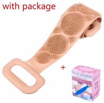Siliconen Badhanddoek Wrijven Terug Exfoliërende Dode Huid Body Massage Borstel Bad Borstel Wrijven Handdoek Douche Cleaner Badkamer Gereedschap roze