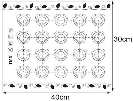 Siliconen Bakken Mat Gebak Gereedschappen Deeg Rollen Matten Kneden Pad Koken Bakvormen Gadgets Gereedschap Keukengerei Accessoires zwart B