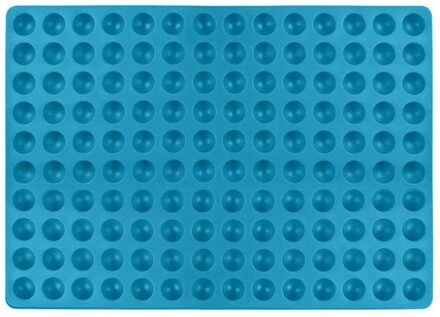 Siliconen Bakken Mat Halfrond Siliconen Mat Met Knoppen-Bakvorm Voor Hond Koekjes En Behandelt Bakpapier Blauw