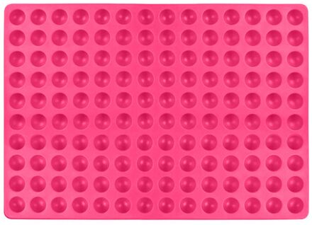Siliconen Bakken Mat Halfrond Siliconen Mat Met Knoppen-Bakvorm Voor Hond Koekjes En Behandelt Bakpapier roos rood