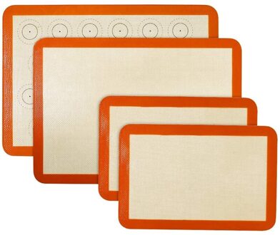 Siliconen Bakken Mat Set Van 4 Vel Non Stick Herbruikbare Siliconen Gebak Bakken Mat Voor Bakken Maken, deeg Rollen Mat