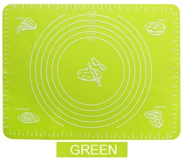 Siliconen Bakken Mat Verdikking Meel Rolling Schaal Mat Kneden Deeg Pad Bakken Gebak Rolling Mat Bakvormen Liners groen