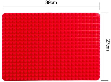 Siliconen Bakken Matten Pad Piramide Vorm Anti-aanbak Bbq Pan Bakvormen Mallen Magnetron Bakplaat Vel Keuken Bakken Tools rood