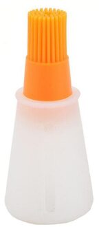 Siliconen Barbecue Borstel Bakken Olie Fles En Borstel Met Cap Kok Borstel Met Schaal Saus Boter Borstel Keuken Koken Accessoire Oranje