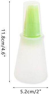 Siliconen Barbecue Borstel Draagbare Olie Fles Met Borstel Basting Borstels Vloeibare Olie Pastrybrush Keuken Accessoires Bbq Gereedschap groen