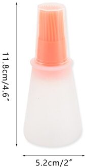 Siliconen Barbecue Borstel Draagbare Olie Fles Met Borstel Basting Borstels Vloeibare Olie Pastrybrush Keuken Accessoires Bbq Gereedschap oranje