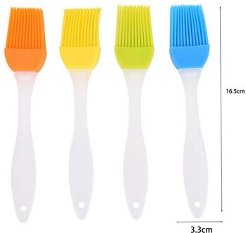 Siliconen Barbecue Borstel Draagbare Olie Fles Met Borstel Basting Borstels Vloeibare Olie Pastrybrush Keuken Accessoires Bbq Gereedschap willekeurig kleur