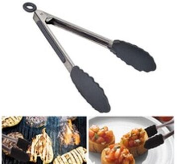 Siliconen BBQ Grillen Tong Salade Brood Presenteren Tong Non-stick Keuken Barbecue Grillen Koken Tong met Gezamenlijke Slot 1 pc