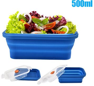Siliconen Bento Box Vouwen Lunch Kom Voedsel Opslag Container Dozen Servies BOM666 500ML