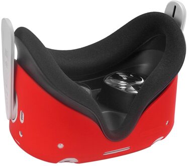 Siliconen Beschermhoes Shell Case Voor Oculus Quest 2 Vr Headset Head Cover Anti-Krassen Voor Oculus Quest 2 vr Accessoires rood
