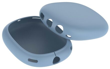 Siliconen Beschermhoes Voor Apple Draadloze Headset Siliconen Cover Voor Apple Airpods Max Headset Cover licht blauw
