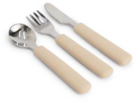 siliconen bestekset RVS 3-delig