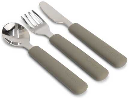 siliconen bestekset RVS 3-delig
