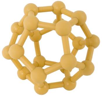 Siliconen Bijtbal voor Baby's - Stimuleer Ontwikkeling - Verlicht Tandjespijn - Mosterdgeel