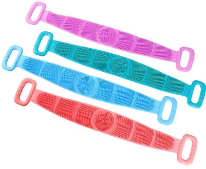 Siliconen Body Brush Bad Riem Douche Lange Siliconen Body Brush Bad Riem Exfoliërende Terug Borstel Riem Wassen Goede Taaiheid GN