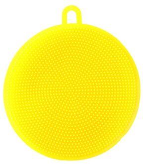 Siliconen Borstel Afwassen Multifunctionele Fruit Groente Bestek Keukengerei Borstels Kitchen Cleaning Tools geel