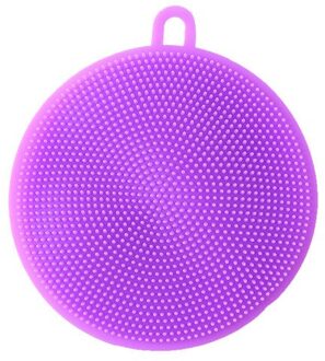 Siliconen Borstel Afwassen Multifunctionele Fruit Groente Bestek Keukengerei Borstels Kitchen Cleaning Tools paars