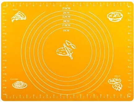 Siliconen Cake Kneden Deeg Mat Non Stick Bakken Gebak Rolling Deeg Pad Blue Eco-vriendelijke Duurzaam Thuis Keuken Bakken Tools 04 geel
