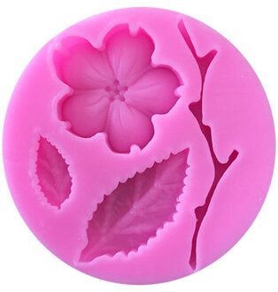 Siliconen Cakevormen 3D Perzik Bloesem Bakvormen Cake Decorating Tool Chocolade Snoep Bakken Schotel Gebak Mallen Voor Zoetwaren