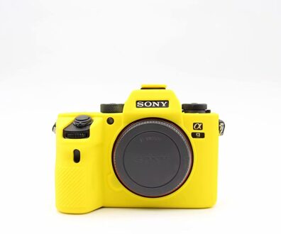 Siliconen Camera Cover Soft Rubber Schouder Dslr Camera Tassen Voor Sony A9 A7R3 A7III Slr Camera Tas geel