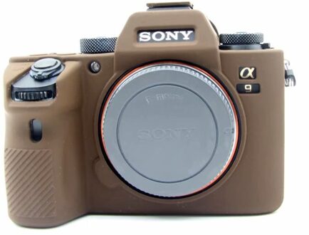 Siliconen Camera Cover Soft Rubber Schouder Dslr Camera Tassen Voor Sony A9 A7R3 A7III Slr Camera Tas koffie