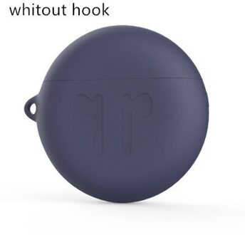 Siliconen Case Voor Huawei Freebuds 3 Headset Case Effen Kleur Draadloze Bluetooth Oortelefoon Beschermhoes Accessoires Met Haak donker blauw 4