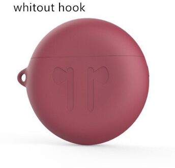 Siliconen Case Voor Huawei Freebuds 3 Headset Case Effen Kleur Draadloze Bluetooth Oortelefoon Beschermhoes Accessoires Met Haak donker rood 2