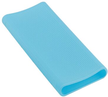 Siliconen Case voor Xiaomi Power Bank 3 Generatie 20000mAh PLM07ZM Rubber Shell Cover Bags voor Draagbare Externe Batterij blauw