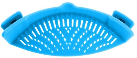 Siliconen Colanders Keuken Clip Op Pot Zeef Afdruiprek Voor Aftappen Overtollige Vloeistof Univers Aftappen Pasta Groente Kookgerei lucht blauw kleur