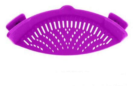 Siliconen Colanders Keuken Clip Op Pot Zeef Afdruiprek Voor Aftappen Overtollige Vloeistof Univers Aftappen Pasta Groente Kookgerei paars kleur