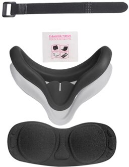 Siliconen Cover Duurzaam Comfortabele Blinddoek Voor Oculus Quest 2 Siliconen Siliconen Cover En Oogmasker Vr Accessoires zwart grijs