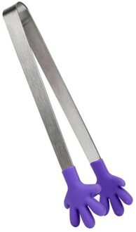 Siliconen Creatieve Hand Vorm Tong Rvs Handvat Bbq Tang Keuken Non Stick Bakken Hulpmiddel Bakvormen Barbecue Accessoires 02