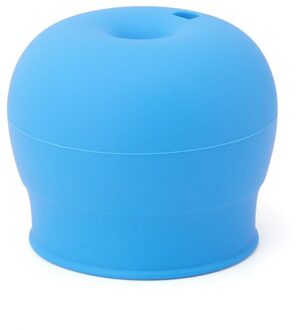 Siliconen Cup Cover Universal Glaswerk Deksel Lekvrije Sippy Cups Stro Deksels Keuken Benodigdheden Cup Accessoires Voor Baby 'S Peuters blauw
