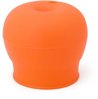 Siliconen Cup Cover Universal Glaswerk Deksel Lekvrije Sippy Cups Stro Deksels Keuken Benodigdheden Cup Accessoires Voor Baby 'S Peuters oranje