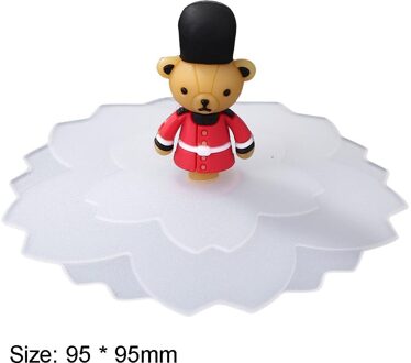 Siliconen Cup Covers Thee Cup Leuke Cartoon Dier Zuig Herbruikbare Anti-stof Hittebestendige Verzegelde Kopjes Deksel Caps