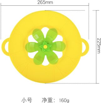 Siliconen Deksel Spill Stopper Cover Pot Pan Keuken Accessoires Koken Gereedschap Herbruikbare Bloem Kookgerei Thuis Keuken 23cm klein geel