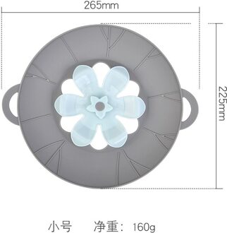 Siliconen Deksel Spill Stopper Cover Pot Pan Keuken Accessoires Koken Gereedschap Herbruikbare Bloem Kookgerei Thuis Keuken 23cm klein grijs