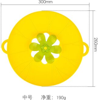 Siliconen Deksel Spill Stopper Cover Pot Pan Keuken Accessoires Koken Gereedschap Herbruikbare Bloem Kookgerei Thuis Keuken 26cm medium geel