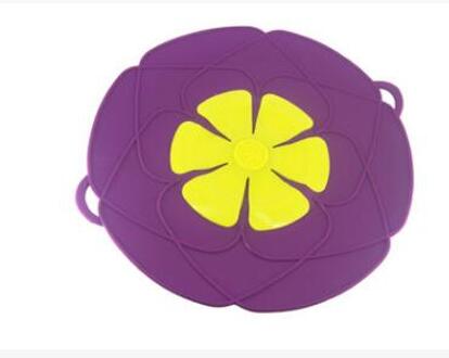 Siliconen Deksel Spill Stopper Cover Siliconen Deksels Kookgerei Spill Stopper Keuken Accessoires Koken Gereedschap Kookgerei Thuis Keuken paars