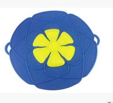 Siliconen Deksel Spill Stopper Cover Voor Pot Pan Keuken Accessoires Koken Gereedschap Bloem Kookgerei Huis Keuken Accessoires Gadgets blauw