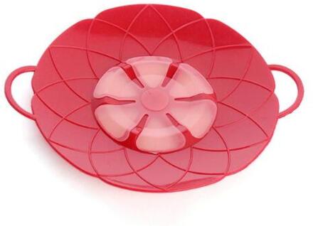 Siliconen Deksel Spill Stopper Cover Voor Pot Pan Keuken Accessoires Koken Gereedschap Bloem Kookgerei Huis Keuken Accessoires Gadgets rood