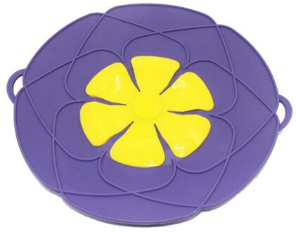 Siliconen Deksel Spill Stopper Pot Cover 26Cm Diameter Kookpot Deksels Gebruiksvoorwerp Keuken Gadgets Paars